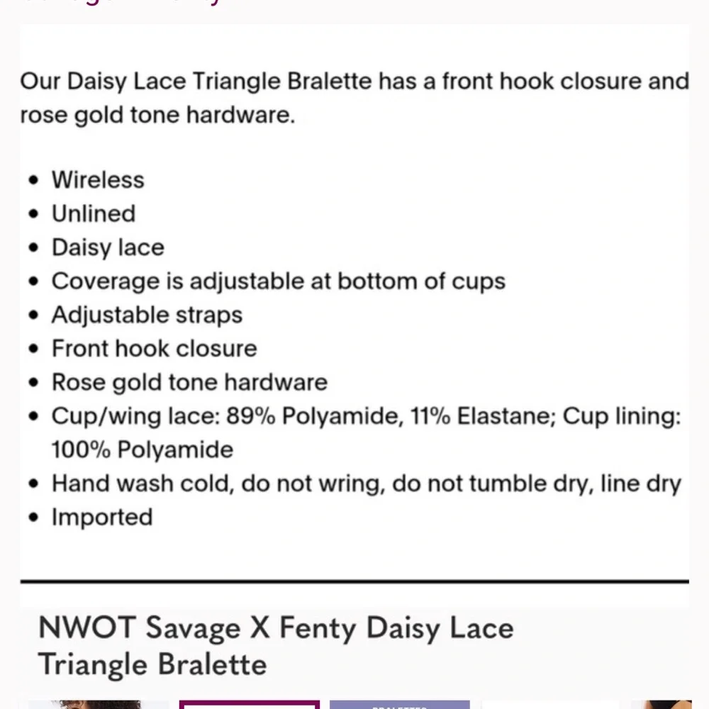 Savage X Fenty Black Caviar Geo
Daisy Bralette - Picture 9 of 10